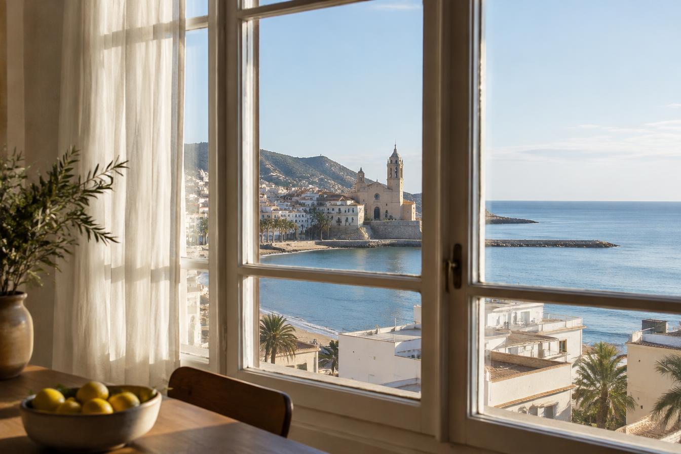 Ventana abierta con vistas al mar